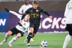 20260223 GAIS Kevin Holmén under fotbollsmatchen i Svenska Cupen mellan GAIS och Landskrona BoIS den 23 februari 2026 på Nordic Wellness Arena i Göteborg. 
Foto: Filip Kauffeldt