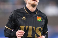 20260223 GAIS Kevin Holmén under fotbollsmatchen i Svenska Cupen mellan GAIS och Landskrona BoIS den 23 februari 2026 på Nordic Wellness Arena i Göteborg. 
Foto: Filip Kauffeldt