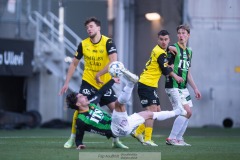 20240421 GAIS William Milovanovic under fotbollsmatchen i Allsvenskan mellan GAIS och Mjällby AIF den 21 april 2024 på Gamla Ullevi i Göteborg.