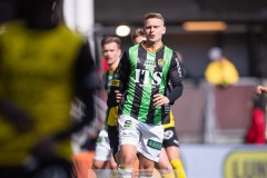 20240421 GAIS Joackim Åberg under fotbollsmatchen i Allsvenskan mellan GAIS och Mjällby AIF den 21 april 2024 på Gamla Ullevi i Göteborg.