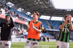 20240421 GAIS Axel Henriksson under fotbollsmatchen i Allsvenskan mellan GAIS och Mjällby AIF den 21 april 2024 på Gamla Ullevi i Göteborg.
