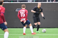 20240303 GAIS Robin Wendin Thomasson under fotbollsmatchen i Svenska Cupen 2024 mellan GAIS och ÖIS den 3 mars 2024 i Göteborg.