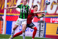 20260503 GAIS Max Andersson och ÖIS Hampus Gustafsson under fotbollsmatchen i Allsvenskan mellan GAIS och ÖIS den 3 maj 2026 på Gamla Ullevi i Göteborg. 
Foto: Filip Kauffeldt