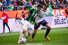 20260503 GAIS William Milovanovic och ÖIS Noah Christoffersson under fotbollsmatchen i Allsvenskan mellan GAIS och ÖIS den 3 maj 2026 på Gamla Ullevi i Göteborg. 
Foto: Filip Kauffeldt