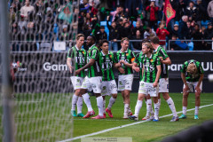 20260503 GAIS jublar efter att Oscar Pettersson gjort 4-0 under fotbollsmatchen i Allsvenskan mellan GAIS och ÖIS den 3 maj 2026 på Gamla Ullevi i Göteborg. 
Foto: Filip Kauffeldt