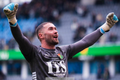 20260503 GAIS Mergim Krasniqi jublar efter fotbollsmatchen i Allsvenskan mellan GAIS och ÖIS den 3 maj 2026 på Gamla Ullevi i Göteborg. 
Foto: Filip Kauffeldt