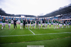 20260503 GAIS jublar efter fotbollsmatchen i Allsvenskan mellan GAIS och ÖIS den 3 maj 2026 på Gamla Ullevi i Göteborg. 
Foto: Filip Kauffeldt