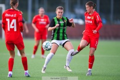 20240915 GAIS Isabelle Wallström under fotbollsmatchen mellan GAIS och Torslanda IK B  i Division 5 den 15 september 2024 på Valhalla IP i Göteborg.