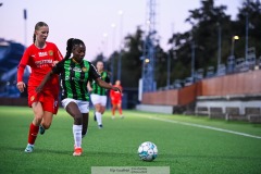 20240915 GAIS Zara Belizel under fotbollsmatchen mellan GAIS och Torslanda IK B  i Division 5 den 15 september 2024 på Valhalla IP i Göteborg.