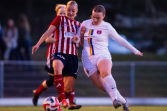 20260419 under fotbollsmatchen i Division 2 Dam Sydvästra Götaland mellan Göteborgs FF och Qviding FIF den 29 april 2026 på Majvallen i Göteborg. 
Foto: Filip Kauffeldt