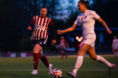 20260419 under fotbollsmatchen i Division 2 Dam Sydvästra Götaland mellan Göteborgs FF och Qviding FIF den 29 april 2026 på Majvallen i Göteborg. 
Foto: Filip Kauffeldt