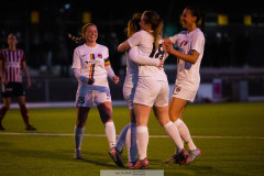 20260419 under fotbollsmatchen i Division 2 Dam Sydvästra Götaland mellan Göteborgs FF och Qviding FIF den 29 april 2026 på Majvallen i Göteborg. 
Foto: Filip Kauffeldt