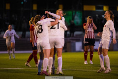 20260419 under fotbollsmatchen i Division 2 Dam Sydvästra Götaland mellan Göteborgs FF och Qviding FIF den 29 april 2026 på Majvallen i Göteborg. 
Foto: Filip Kauffeldt