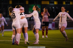20260419 under fotbollsmatchen i Division 2 Dam Sydvästra Götaland mellan Göteborgs FF och Qviding FIF den 29 april 2026 på Majvallen i Göteborg. 
Foto: Filip Kauffeldt