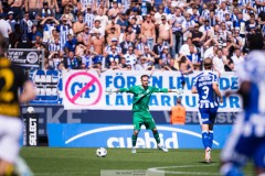 20250817 IFK Göteborgs Elis Bishesari under fotbollsmatchen mellan IFK Göteborg och AIK i Allsvenskan den 17 augusti 2025 på Gamla Ullevi i Göteborg.