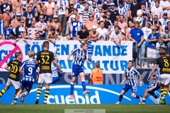 20250817 IFK Göteborgs August Erlingmark under fotbollsmatchen mellan IFK Göteborg och AIK i Allsvenskan den 17 augusti 2025 på Gamla Ullevi i Göteborg.
