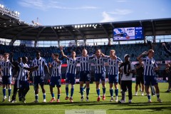 20250817 IFK Göteborg under fotbollsmatchen mellan IFK Göteborg och AIK i Allsvenskan den 17 augusti 2025 på Gamla Ullevi i Göteborg.