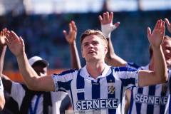 20250817 IFK Göteborgs Felix Eriksson under fotbollsmatchen mellan IFK Göteborg och AIK i Allsvenskan den 17 augusti 2025 på Gamla Ullevi i Göteborg.