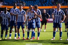 20250817 IFK Göteborgs Sebastian Clemmensen och Gustav Svensson under fotbollsmatchen mellan IFK Göteborg och AIK i Allsvenskan den 17 augusti 2025 på Gamla Ullevi i Göteborg.