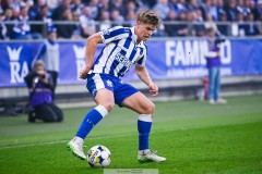 20250428 IFK Göteborgs Felix Eriksson under fotbollsmatchen mellan IFK Göteborg och GAIS i Allsvenskan den 28 april 2025 på Gamla Ullevi i Göteborg.