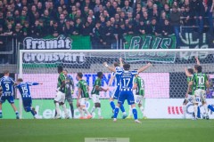 20250428 IFK Göteborg under fotbollsmatchen mellan IFK Göteborg och GAIS i Allsvenskan den 28 april 2025 på Gamla Ullevi i Göteborg.