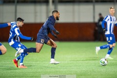 20240126 Halmstads BKs Phil Ofosu Ayeh under träningsmatchen IFK Göteborg och Halmstads BK på Valhalla IP den 26 januari 2024 i Göteborg.