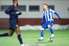 20240126 IFK Göteborgs Oscar Wendt under träningsmatchen IFK Göteborg och Halmstads BK på Valhalla IP den 26 januari 2024 i Göteborg.