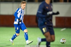 20240126 IFK Göteborgs Oscar Wendt under träningsmatchen IFK Göteborg och Halmstads BK på Valhalla IP den 26 januari 2024 i Göteborg.