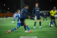 20240126 Halmstads BKs Phil Ofosu Ayeh under träningsmatchen IFK Göteborg och Halmstads BK på Valhalla IP den 26 januari 2024 i Göteborg.