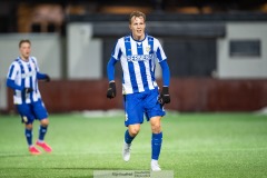 20240126 IFK Göteborgs Adam Carlén under träningsmatchen IFK Göteborg och Halmstads BK på Valhalla IP den 26 januari 2024 i Göteborg.