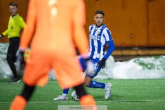 20240126 IFK Göteborgs Thomas Santos under träningsmatchen IFK Göteborg och Halmstads BK på Valhalla IP den 26 januari 2024 i Göteborg.