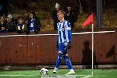 20240126 IFK Göteborgs Oscar Wendt under träningsmatchen IFK Göteborg och Halmstads BK på Valhalla IP den 26 januari 2024 i Göteborg.