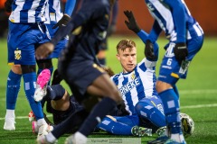 20240126 IFK Göteborgs Oscar Wendt under träningsmatchen IFK Göteborg och Halmstads BK på Valhalla IP den 26 januari 2024 i Göteborg.