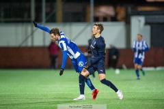 20240126 IFK Göteborgs Emil Salomonsson under träningsmatchen IFK Göteborg och Halmstads BK på Valhalla IP den 26 januari 2024 i Göteborg.