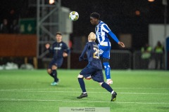 20240126 IFK Göteborgs Abundance Salaou under träningsmatchen IFK Göteborg och Halmstads BK på Valhalla IP den 26 januari 2024 i Göteborg.