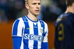 20240126 IFK Göteborgs Oscar Wendt under träningsmatchen IFK Göteborg och Halmstads BK på Valhalla IP den 26 januari 2024 i Göteborg.