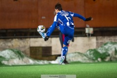 20240126 IFK Göteborgs Anders Trondsen under träningsmatchen IFK Göteborg och Halmstads BK på Valhalla IP den 26 januari 2024 i Göteborg.