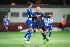 20240126 Halmstads BKs Villiam Granath under träningsmatchen IFK Göteborg och Halmstads BK på Valhalla IP den 26 januari 2024 i Göteborg.