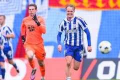 20250525 IFK Göteborgs Max Fenger och Malmö FFs Melker Ellborg under fotbollsmatchen mellan IFK Göteborg och Malmö FF i Allsvenskan den 25 maj 2025 på Gamla Ullevi i Göteborg.