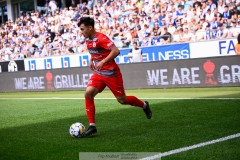 20240721 Västerås SKs Alexander Thongla-Iad Warneryd under fotbollsmatchen i Allsvenskan mellan IFK Göteborg och Västerås SK den 21 Juli 2024 på Gamla Ullevi i Göteborg.