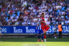 20240721 Västerås SKs Mattéo Ahlinvi under fotbollsmatchen i Allsvenskan mellan IFK Göteborg och Västerås SK den 21 Juli 2024 på Gamla Ullevi i Göteborg.