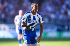 20240721 IFK Göteborgs Paulos Abraham under fotbollsmatchen i Allsvenskan mellan IFK Göteborg och Västerås SK den 21 Juli 2024 på Gamla Ullevi i Göteborg.