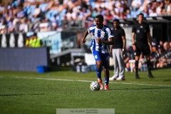 20240721 IFK Göteborgs Paulos Abraham under fotbollsmatchen i Allsvenskan mellan IFK Göteborg och Västerås SK den 21 Juli 2024 på Gamla Ullevi i Göteborg.