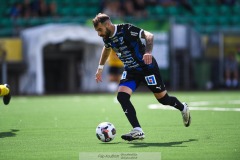 20240810 IFK Skövdes Bilos Yonakhir under fotbollsmatchen i Div 2 Norra Götaland mellan IFK Skövde och Ahlafors IF den 10 augusti 2024 på Södermalms IP i Skövde.