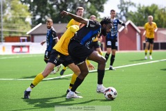 20240810 IFK Skövdes Djersey Mbuyi Kabong under fotbollsmatchen i Div 2 Norra Götaland mellan IFK Skövde och Ahlafors IF den 10 augusti 2024 på Södermalms IP i Skövde.