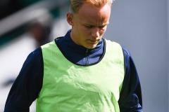 20240810 IFK Skövdes Edvin Eriksson under fotbollsmatchen i Div 2 Norra Götaland mellan IFK Skövde och Ahlafors IF den 10 augusti 2024 på Södermalms IP i Skövde.