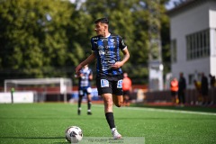 20240810 IFK Skövdes Ahmed Abdalrahman under fotbollsmatchen i Div 2 Norra Götaland mellan IFK Skövde och Ahlafors IF den 10 augusti 2024 på Södermalms IP i Skövde.