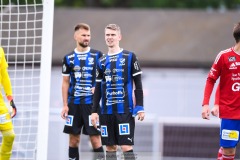 20240609 IFK Skövdes Alexander Gerhardsson under fotbollsmatchen i Div 2 Norra Götaland mellan IFK Skövde och IK Gauthiod den 9 juni 2024 på Södermalms IP i Skövde.