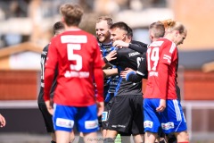 20240609 IFK Skövdes Emil Ring under fotbollsmatchen i Div 2 Norra Götaland mellan IFK Skövde och IK Gauthiod den 9 juni 2024 på Södermalms IP i Skövde.