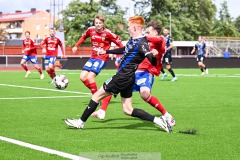 20240609 IFK Skövdes Kalle Efraimsson under fotbollsmatchen i Div 2 Norra Götaland mellan IFK Skövde och IK Gauthiod den 9 juni 2024 på Södermalms IP i Skövde.